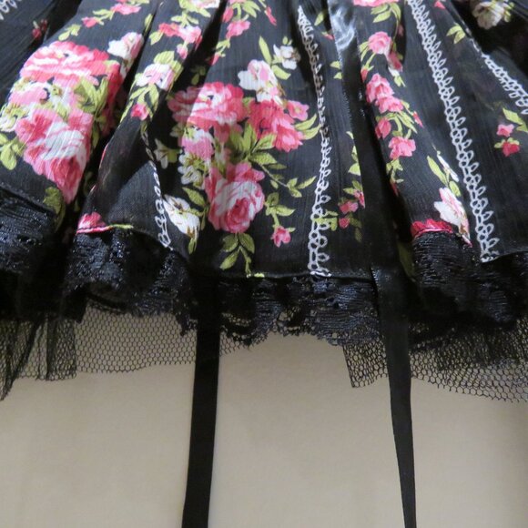 HELL BUNNY Mini Rock Edwina Floral Corset Lace Skirt Goth Whimsigoth Vintage Y2K - Picture 6 of 16